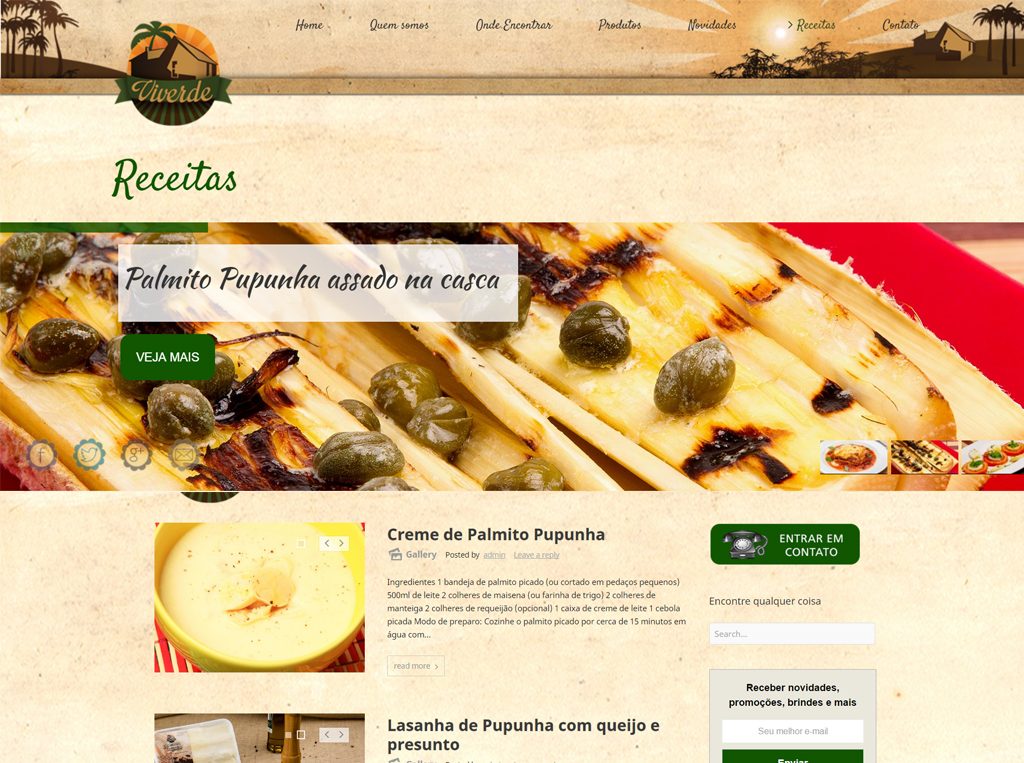 Site Palmito Viverde